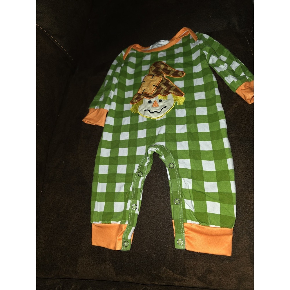 Marie nicole fall autumn Halloween scarecrow romper size 3 6 months